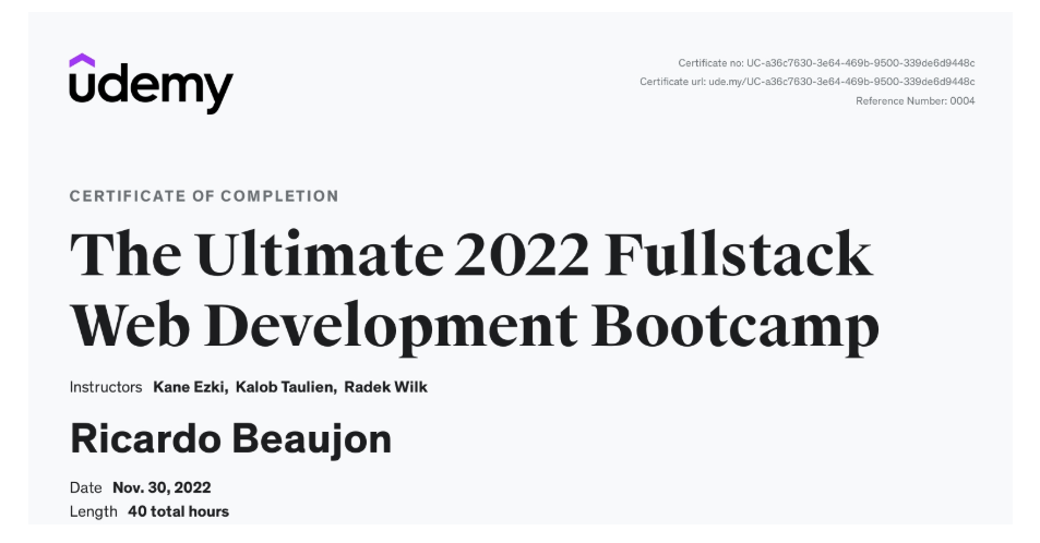 The Ultimate Fullstack Web Development Bootcamp